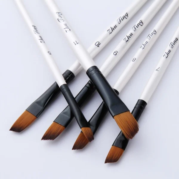 12 Pcs/set Nylon Hair Wooden Handle Watercolor Paint Brush Pen Set Learning DIY Oil Acrylic Painting Art Paint Brushes Supplies - Image 5