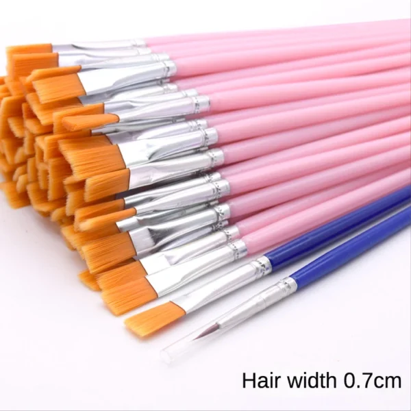 10Pcs/Set Fine Oil painting brush acrylic painting digital painting children's environmental nylon brush row pen Stationery - Image 2