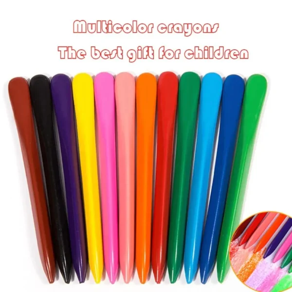 6/12/24/36 Colors Do Not Dirty Hands Plastic Crayon Erasable Painting Tools Triangular Children Wax Pencil Graffiti Oil Stick - Image 2