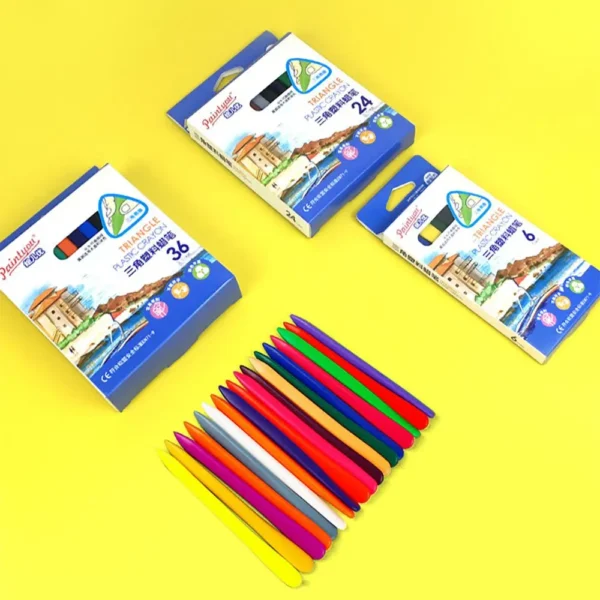 6/12/24/36 Colors Do Not Dirty Hands Plastic Crayon Erasable Painting Tools Triangular Children Wax Pencil Graffiti Oil Stick - Image 5