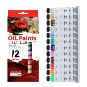 12 Color Oil Paints Set 12ml Tubes Art Supplies Students Beginners Waterproof Paints for Canvas Graffiti Fine Art Craft Projects