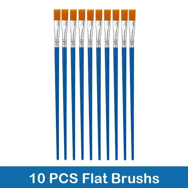 10 PCS Flat Brushs