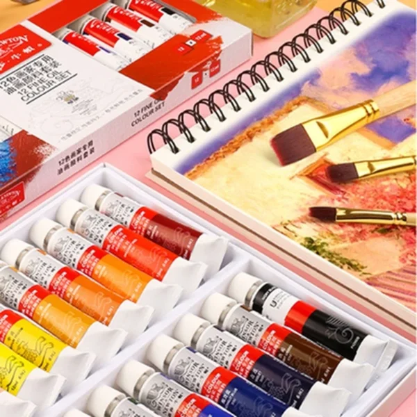 Winsor & Newton 12/18/24 Colors Professional Color Oil Paints 12ml Tube Painting Pigments With Brush And Palette Art Supplies - Image 2