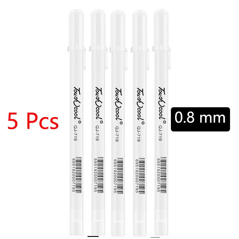 5 pcs 0.8 Gel pen