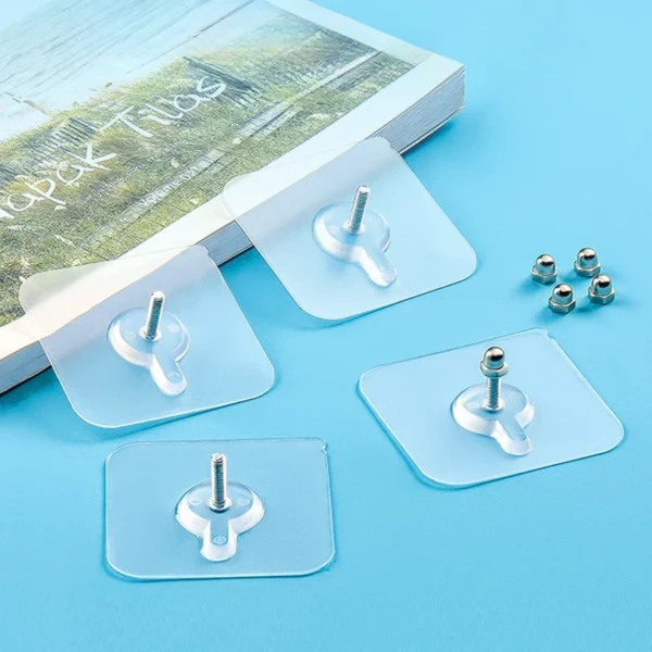 Strong Adhesive Wall Hooks Home Decoration Fixing Suction Cups Wall Mount Screw Hooks Kitchen Bathroom Wall Rack Adhesive Hook - Image 6