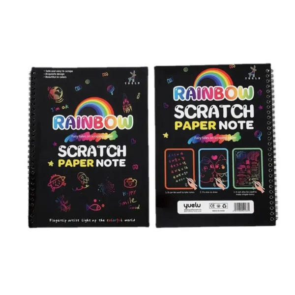 Rainbow Magic Scratch Off Paper Set for Kids Arts Scraping Painting Toy Children DIY Graffiti Book Montessori Educational Toys - Image 5