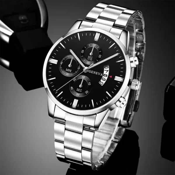 Fashion Men Stainless Steel Watch Luxury Calendar Quartz Wrist Watch Business Watches Man Clock Male Bracelet Wristwatch - Image 3