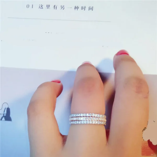 Real Rose Gold Color Silver Color Rings For Women Simple Classic Wedding Ring S925 Stamp Exquisite Cz Female Wholesale Jewelry - Image 5