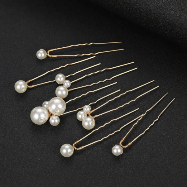 Bridal Wedding Hair Accessories Rhinestone Hair Pins Forks for Women Pearl Hairpins Bride Headpiece Party Jewelry Gift - Image 4