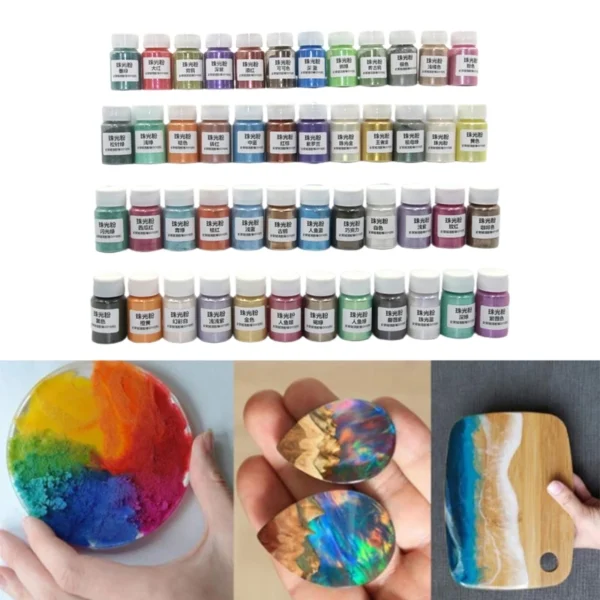 48 Colors Cosmetic Grade Pearlescent Brilliant Natural Mica Mineral Powder Pigments Epoxy Resin Dye Soap Making Tool drop ship - Image 6