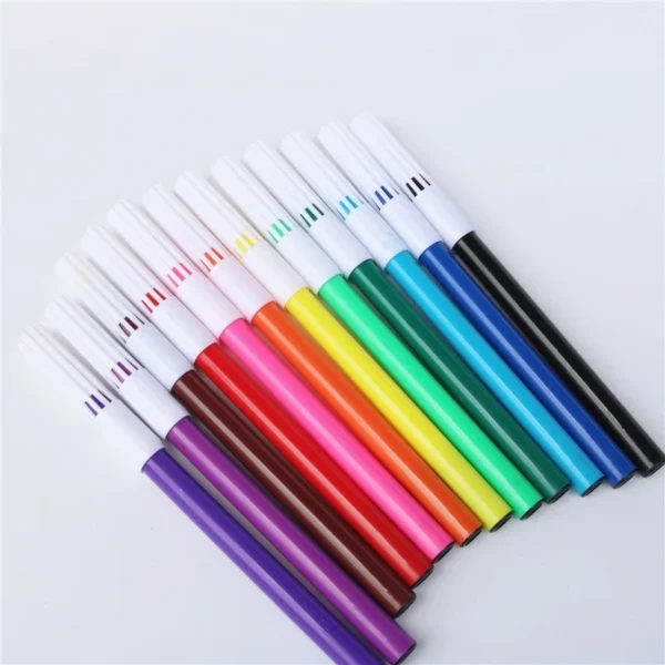 12/18/24 Colored Water Color Drawing Pen Colour Fine Point Felt Tip Marker Pens for Children Student DIY Scrapbook Art Supplies - Image 3