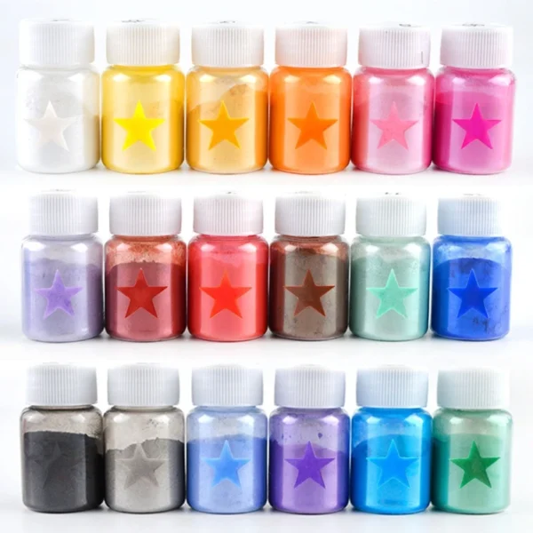 18 Colors Mica Powder Epoxy Resin Color Pigment Dye Set Cosmetic Grade Mica Powder for Lip Gloss Soap Making Bath Bomb - Image 2