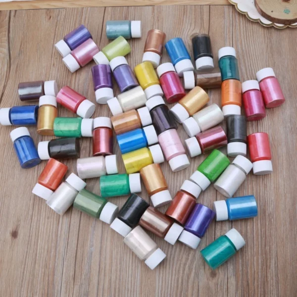 50Colors Pigments Brilliant Mica Powder Kit Epoxy Resin Colorant Makeup Bath Bomb Soap Candle Making Powder Pigment Kit Dropship - Image 2