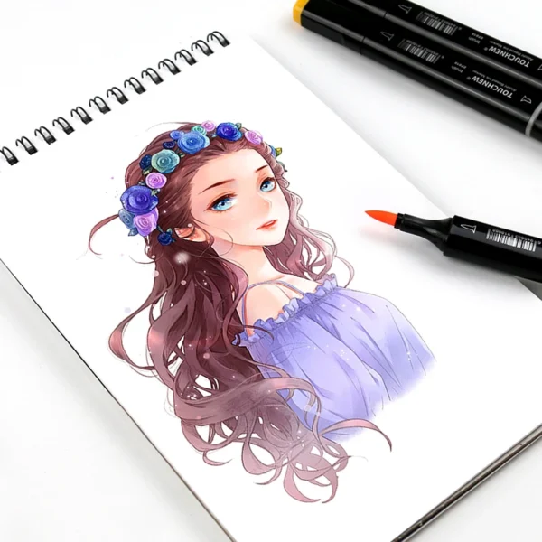 TouchNEW 1 Color Markers Manga Drawing Markers Pen Alcohol Based Sketch Felt-Tip Oily Twin Brush Pen Art Supplies - Image 5