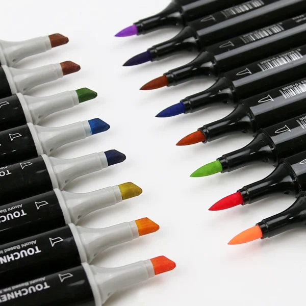 TouchNEW 1 Color Markers Manga Drawing Markers Pen Alcohol Based Sketch Felt-Tip Oily Twin Brush Pen Art Supplies - Image 4