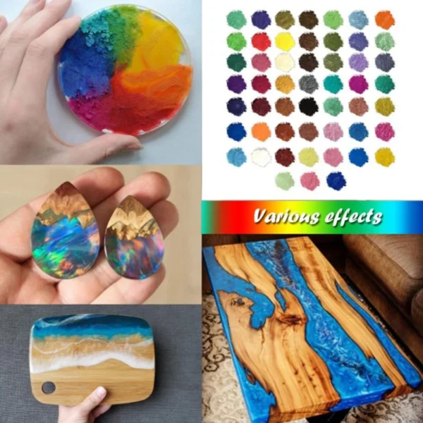 48 Colors Cosmetic Grade Pearlescent Brilliant Natural Mica Mineral Powder Pigments Epoxy Resin Dye Soap Making Tool drop ship - Image 4