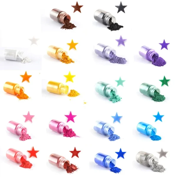 18 Colors Mica Powder Epoxy Resin Color Pigment Dye Set Cosmetic Grade Mica Powder for Lip Gloss Soap Making Bath Bomb - Image 6