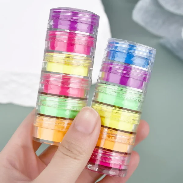 New 6 Colors/Set Pearlescent Powder Resin Pigment Mica Mineral Powder Dye DIY Epoxy Resin Jewelry Making Nail Art Decor Luminous - Image 3