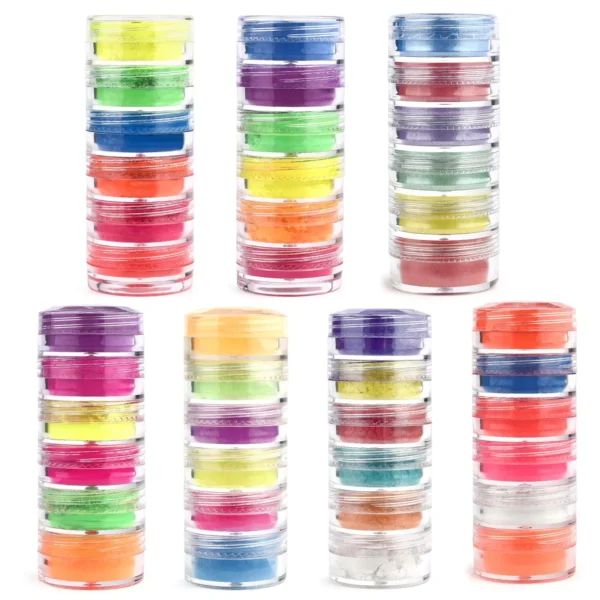 New 6 Colors/Set Pearlescent Powder Resin Pigment Mica Mineral Powder Dye DIY Epoxy Resin Jewelry Making Nail Art Decor Luminous - Image 6