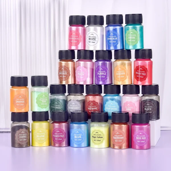 24Color 10g Pearlescent Natural Mica Mineral Powder Soap Candle Epoxy Resin Dye Pearl Pigment DIY Jewelry Crafts - Image 5