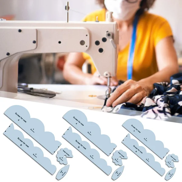 Flower Acrylic Quilting Embroidery Templates Novelty Quilting Cutting Template Ruler Household Sewing Supplies