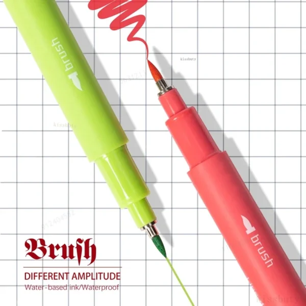 Felt Tip Pen Set – 12 Pastel Colors for Calligraphy, Journaling & Art - Image 2