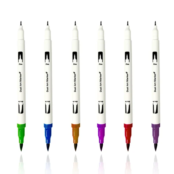 36/48/60/100 Watercolor Pen Dual-Tip Art Markers Pens Felt Painter Calligraphy School Art Supplies Brush Fineliner Color Pens - Image 5