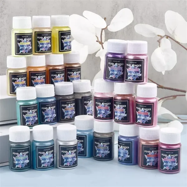 Mica Powder 6/24/30Colors, Pearl Natural Mica Colorant Resin - Image 2