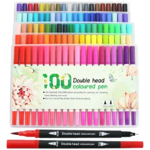 Dual Head 12-120Colors Art Markers Pens Set FineLiner Dual Tip Brush Pen Drawing Painting Watercolor for Manga Art Supplies