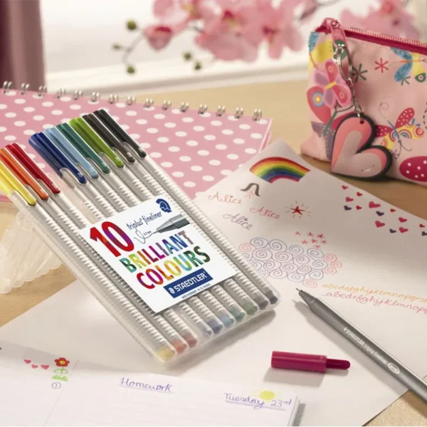 Staedtler Triplus Fineliner 334 Black Fine Tip Felt Tip 0.3mm Colored Marker Pen Drawing Liner Pen Paint Draw Liners Tiralineas - Image 2