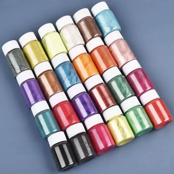 Mica Powder 24 Colors 10g Mirror Natural Mica Pearl Powder Dye Epoxy Resin Candle DIY Jewelry Making Crafts Pearl Powder Pigment - Image 3