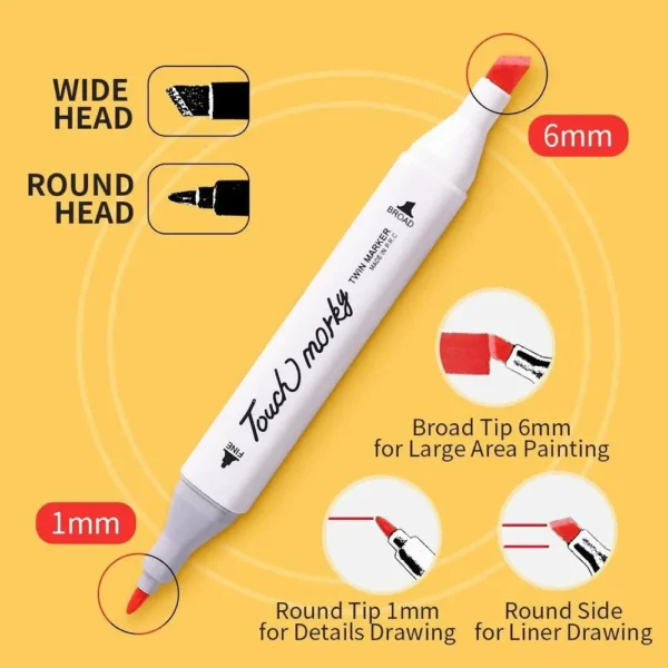 24/40/48/60/80 Colors Art Markers Manga Sketching Markers Alcohol Felt Dual Brush Pen For Bookmark Manga Drawing Art Supplies - Image 3