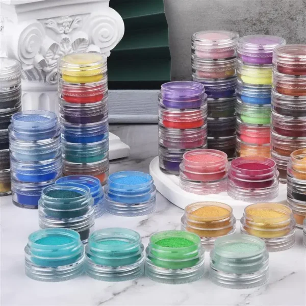 6 Colors/Set Pearlescent Powder Resin Pigment Mica Mineral Powder Dye DIY Epoxy Resin Jewelry Making Nail Art Decor Makeup - Image 4