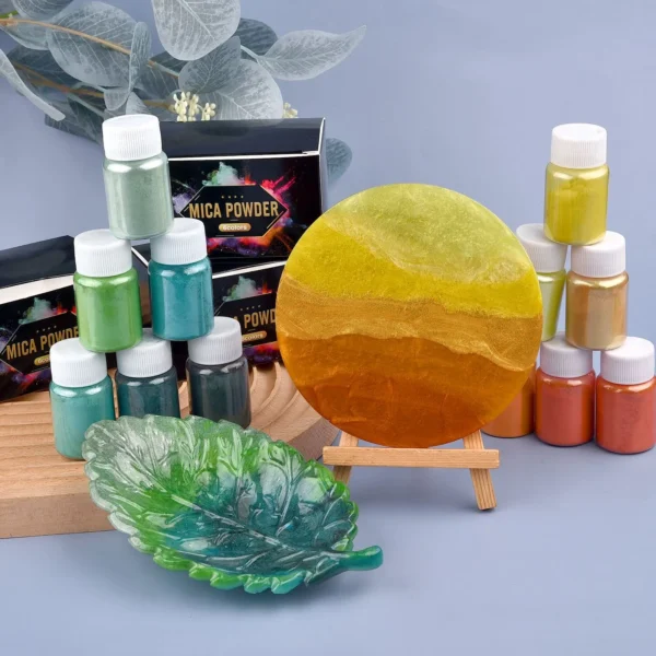 New 6 Colors Epoxy Resin Dye Mica Powder Powdered Pigments Set Resin Mica Pearlescent Resin Pearl Natural Micas Colorants Resin - Image 6