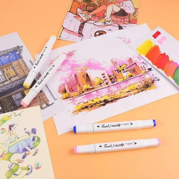 24/40/48/60/80 Colors Art Markers Manga Sketching Markers Alcohol Felt Dual Brush Pen For Bookmark Manga Drawing Art Supplies - Image 6