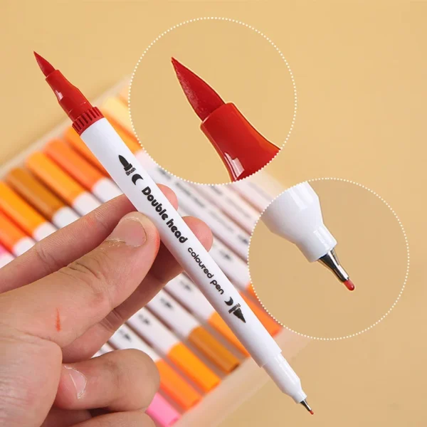 Dual Head 12-120Colors Art Markers Pens Set FineLiner Dual Tip Brush Pen Drawing Painting Watercolor for Manga Art Supplies - Image 4