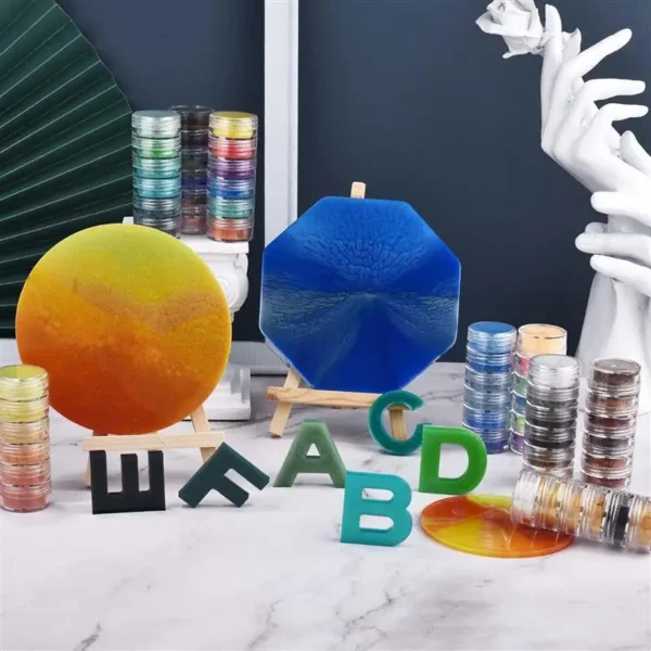 6 Colors/Set Pearlescent Powder Resin Pigment Mica Mineral Powder Dye DIY Epoxy Resin Jewelry Making Nail Art Decor Makeup - Image 5