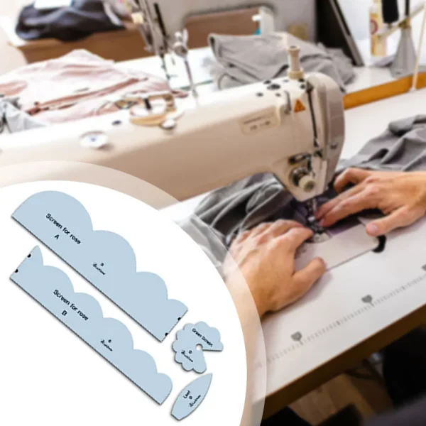 Flower Acrylic Quilting Embroidery Templates Novelty Quilting Cutting Template Ruler Household Sewing Supplies - Image 3