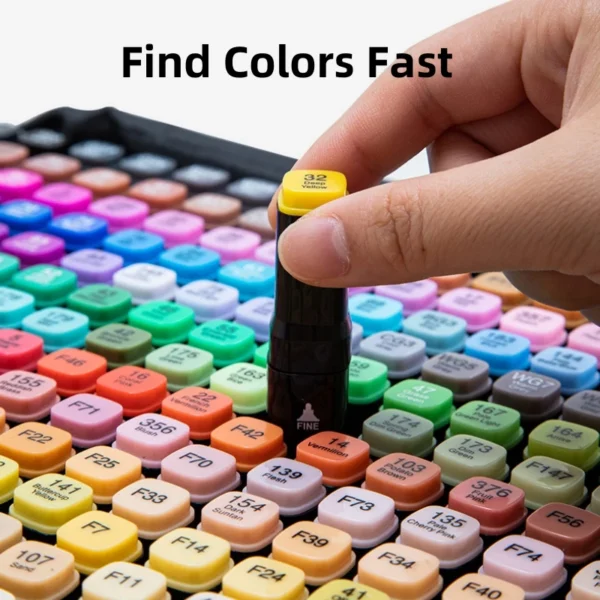 Felt Tip Markers 24–80 Color Dual Tip Permanent. - Image 3