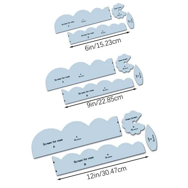 Flower Acrylic Quilting Embroidery Templates Novelty Quilting Cutting Template Ruler Household Sewing Supplies - Image 6