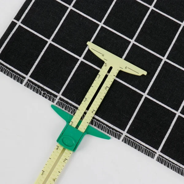 5-IN-1 Sewing Seam Ruler Measuring Gauge Patchwork Quilting Tailor Ruler Sizer Helper Aluminum Plastic Sliding Gauge - Image 4