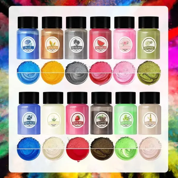 Pearlescent Mica Powder Epoxy Resin Dye Colorant Pigment Pearl Powder DIY Glitter Candle Dye Making Material Epoxy Resin Filler - Image 3