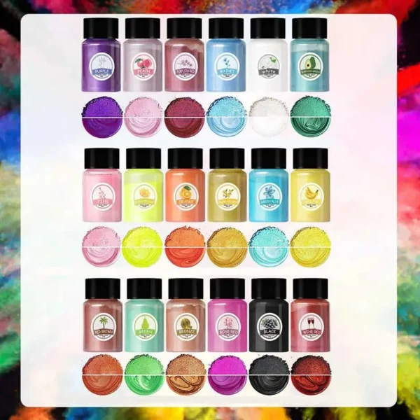 Pearlescent Mica Powder Epoxy Resin Dye Colorant Pigment Pearl Powder DIY Glitter Candle Dye Making Material Epoxy Resin Filler - Image 2