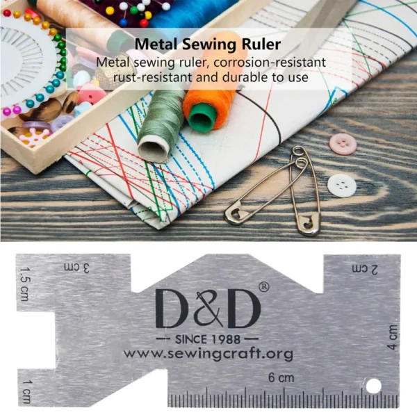 Metal Measuring Gauge Quilting Ruler High Quality Hand Sewing Templates Ruler Sewing Gauge for Patchwork Sewing Tool Accessory - Image 6