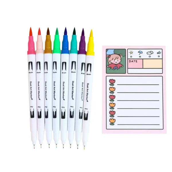 36/48/60/100 Watercolor Pen Dual-Tip Art Markers Pens Felt Painter Calligraphy School Art Supplies Brush Fineliner Color Pens - Image 3