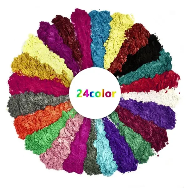 Mica Powder 6/24/30Colors, Pearl Natural Mica Colorant Resin - Image 3