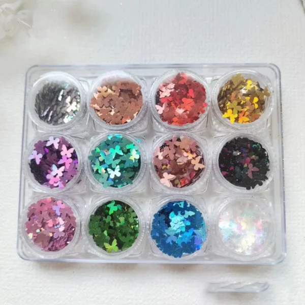 3pcs Polyester Festival Holographic Aqua Glitter Loose for Nail art Hair Face Fun Body Tumblers Craft Resin Mica powder - Image 6